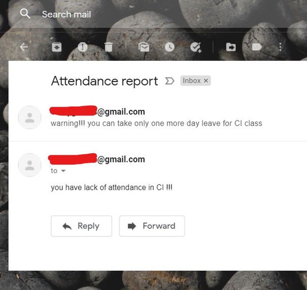 Attendance Tracker System – screenshot 1
