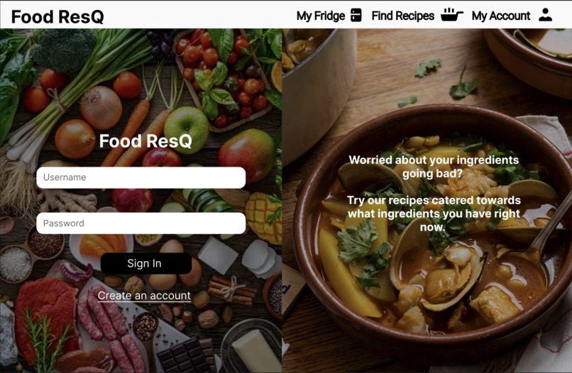 Food ResQ : AI Recommended Recipes To Reduce Food Waste – screenshot 1