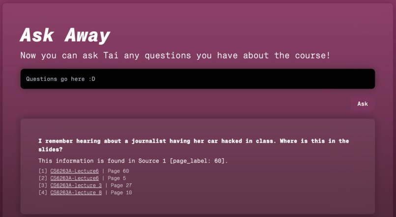 TAI: Teaching Assistant AI – screenshot 3