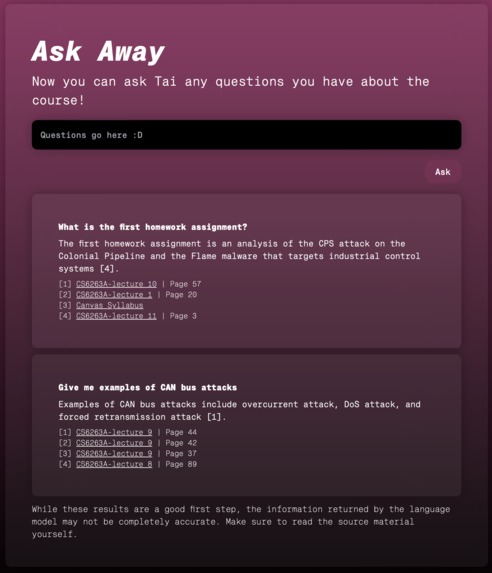 TAI: Teaching Assistant AI – screenshot 1