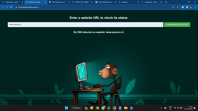 XSS DETECTION TOOL – screenshot 1