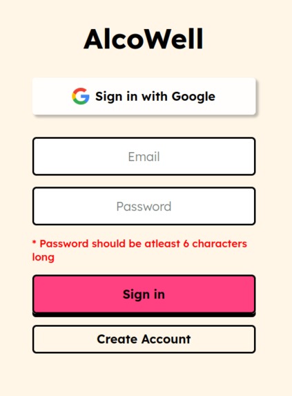 AlcoWell – screenshot 1