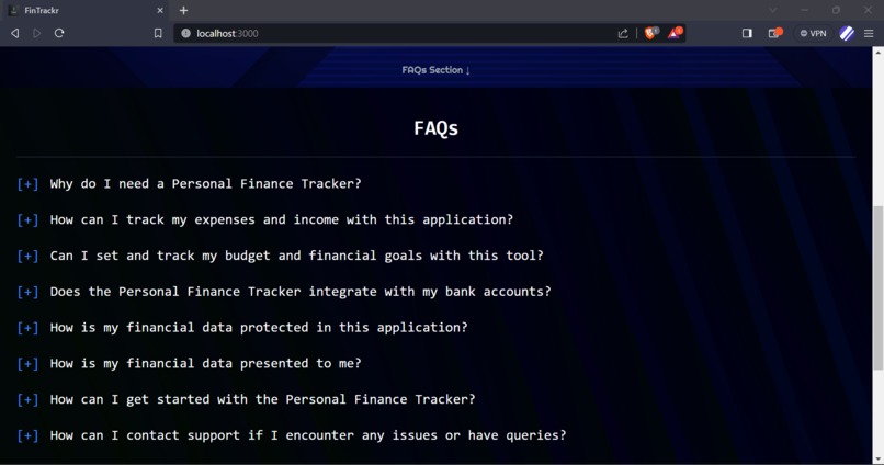 FinTrackr  – screenshot 2