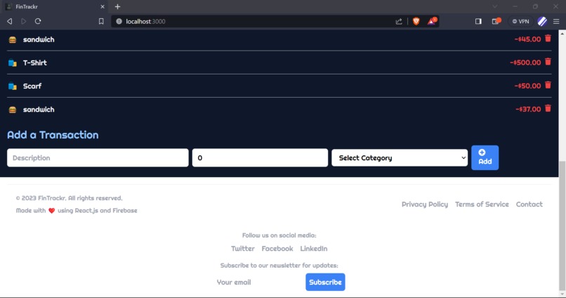 FinTrackr  – screenshot 6