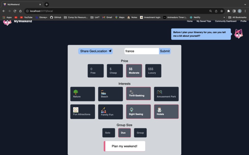 MyWeekend – screenshot 3