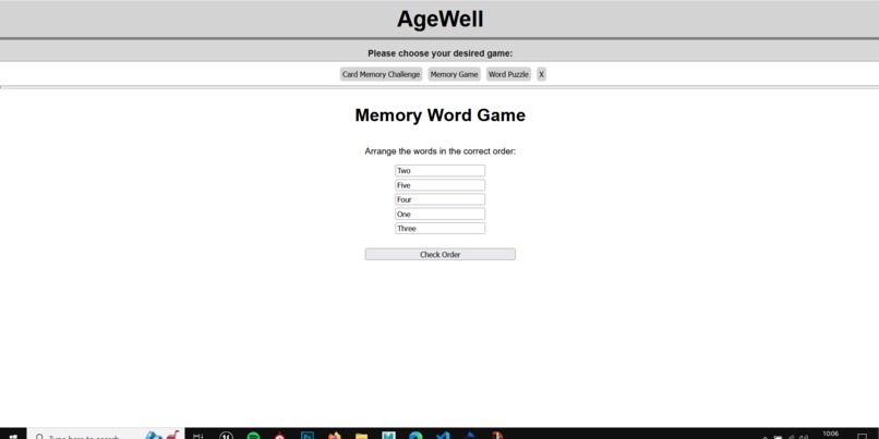 AgeWell – screenshot 2