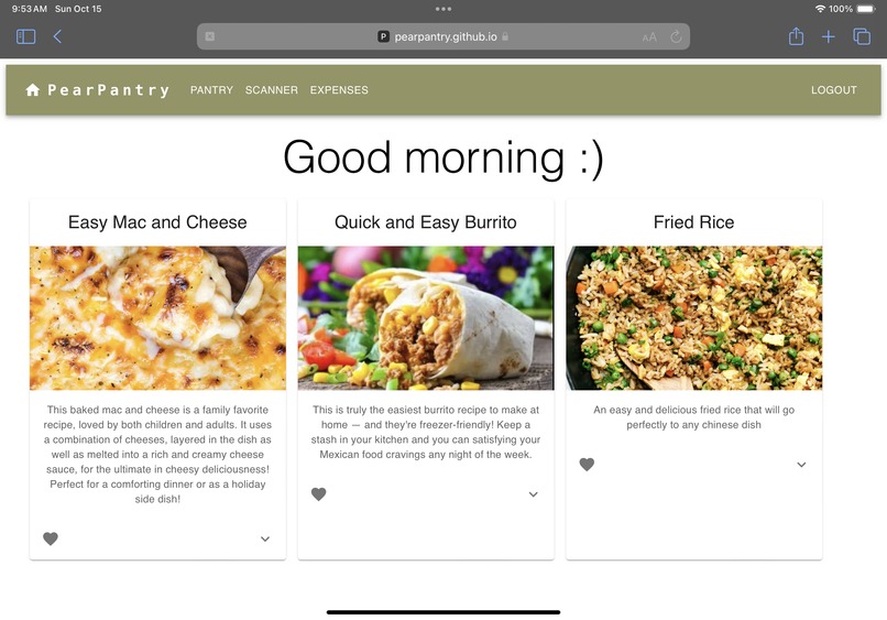 PearPantry – screenshot 1
