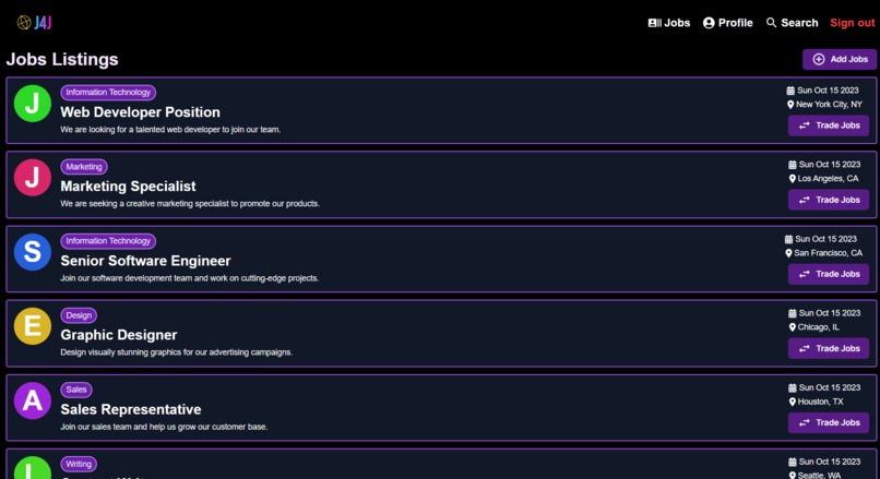 Job 4 Job (J4J) – screenshot 1