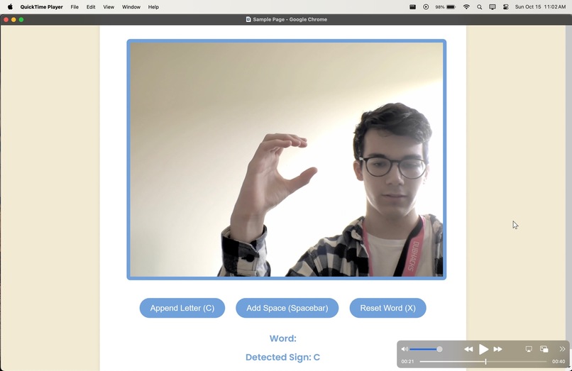 SignScribe Dubhacks Synergy Track 2023 – screenshot 3