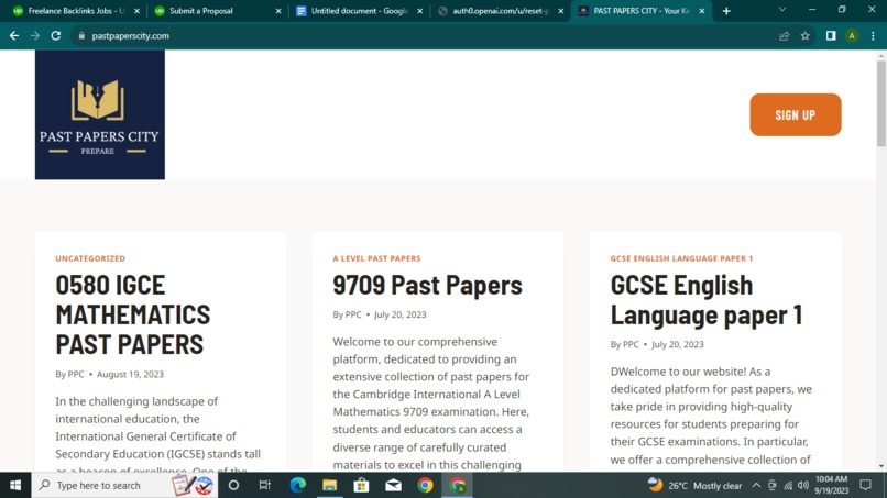 Pastpaperscity.com – screenshot 1