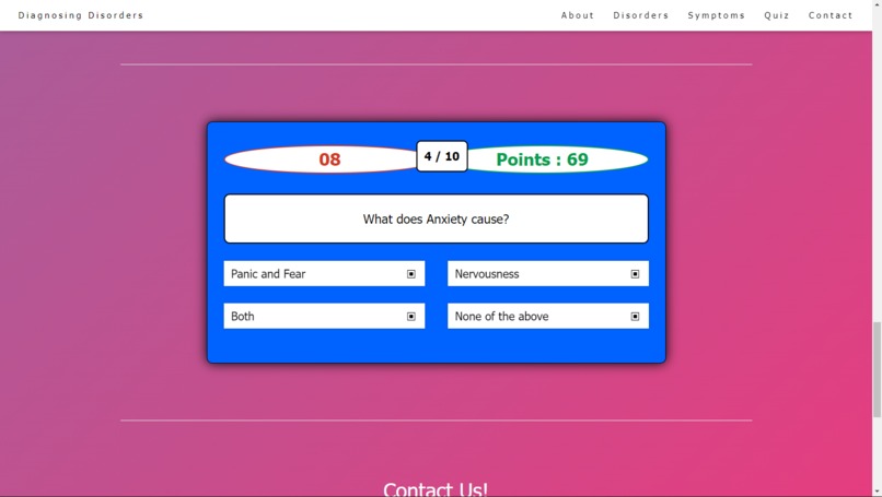 Diagnosing Disorders Website – screenshot 3