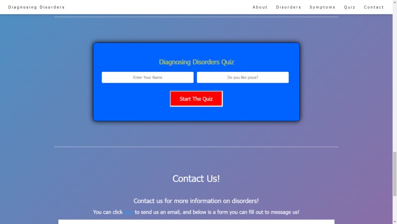 Diagnosing Disorders Website – screenshot 5
