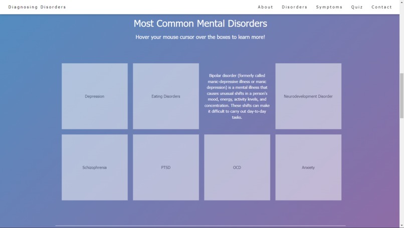 Diagnosing Disorders Website – screenshot 6
