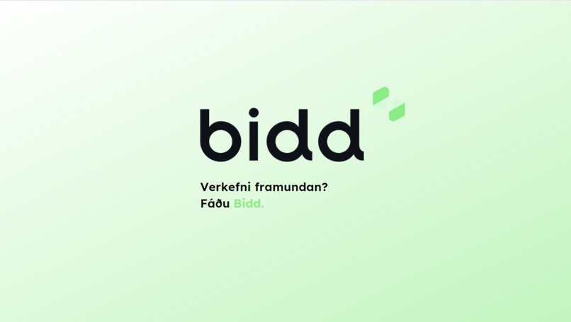 Bidd útboðsvefur – screenshot 1