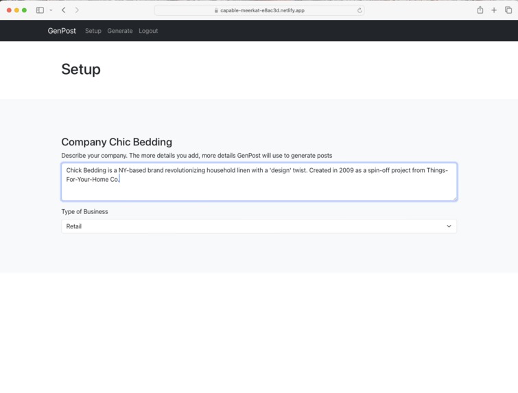 GenPost – screenshot 2