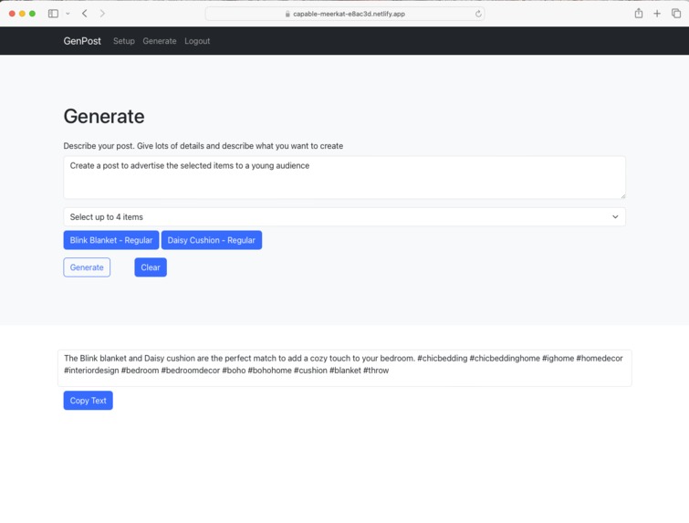 GenPost – screenshot 3