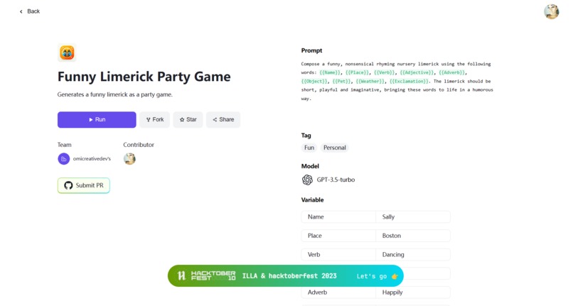 Funny Limerick Party Game – screenshot 1