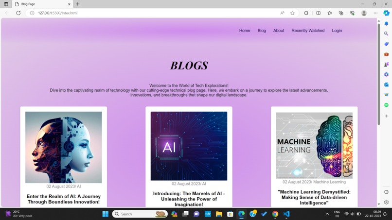 STEM Blog Website – screenshot 3