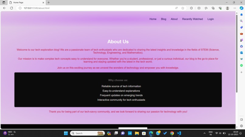 STEM Blog Website – screenshot 4