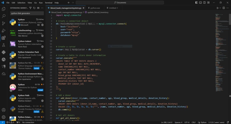 BLOODBANK MANAGEMENT SYSTEM – screenshot 1