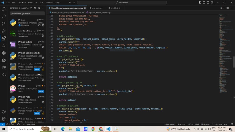 BLOODBANK MANAGEMENT SYSTEM – screenshot 5