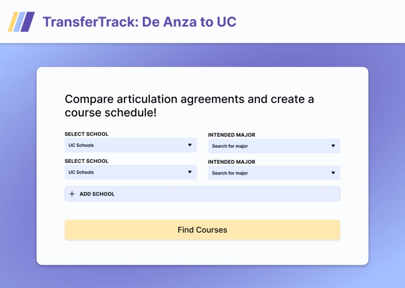 TransferTrack: De Anza to UC – screenshot 3