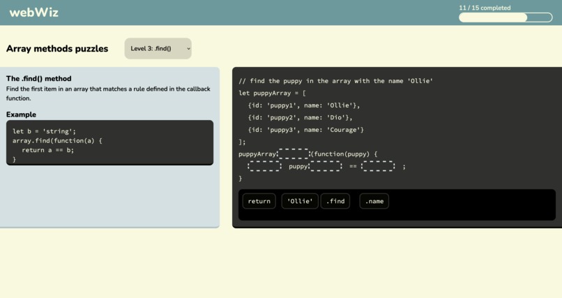 webWiz – screenshot 1