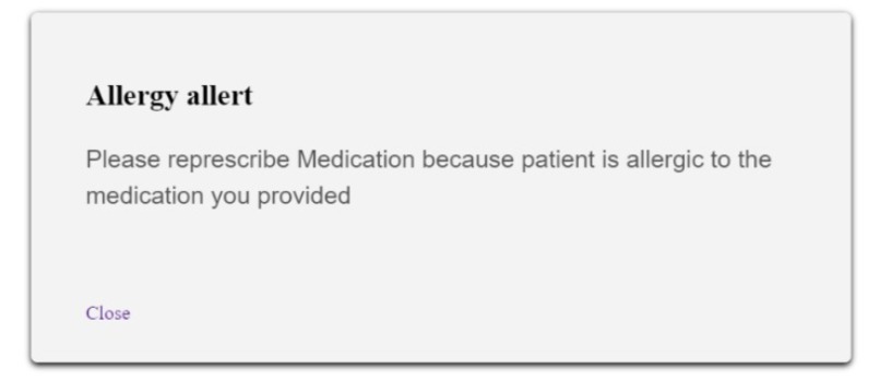 Real Time Medical Allergy/Side Effects verification system – screenshot 4