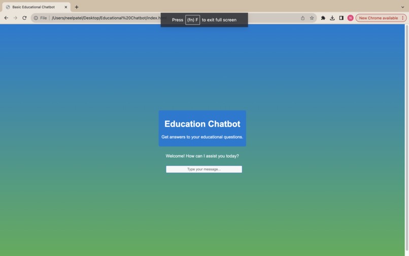 Educational Chatbot – screenshot 1