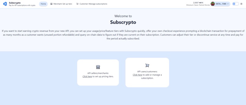 SubsCrypto – screenshot 1
