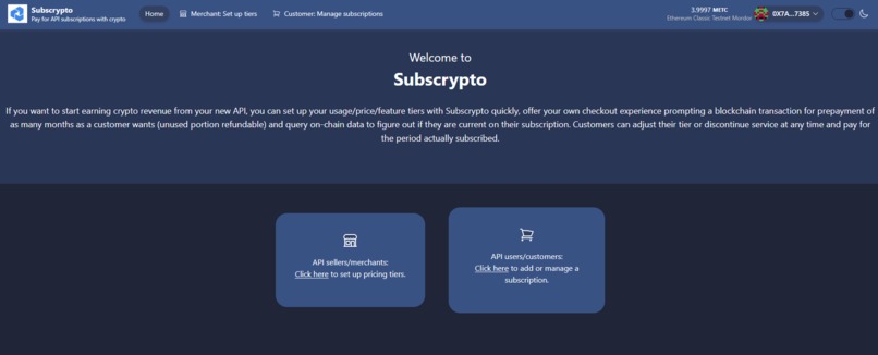 SubsCrypto – screenshot 2