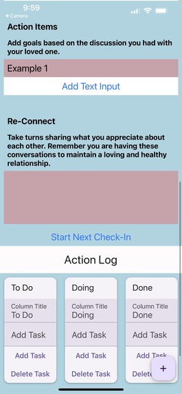 Relationship-Check-In-App – screenshot 2