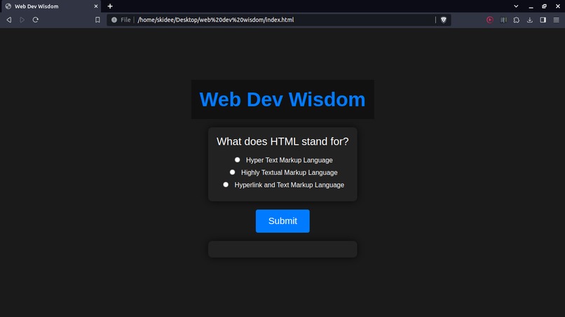 Web Dev Wisdom – screenshot 1