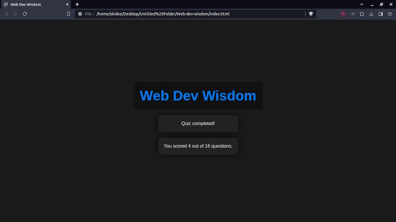 Web Dev Wisdom – screenshot 2