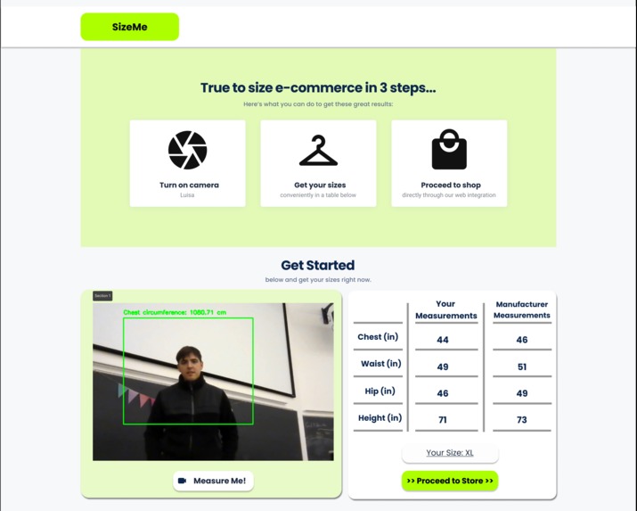 SizeMe: eCommerce – screenshot 1