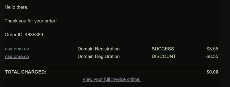 GoDaddy domain name – screenshot 1