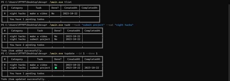 DevUp – screenshot 2