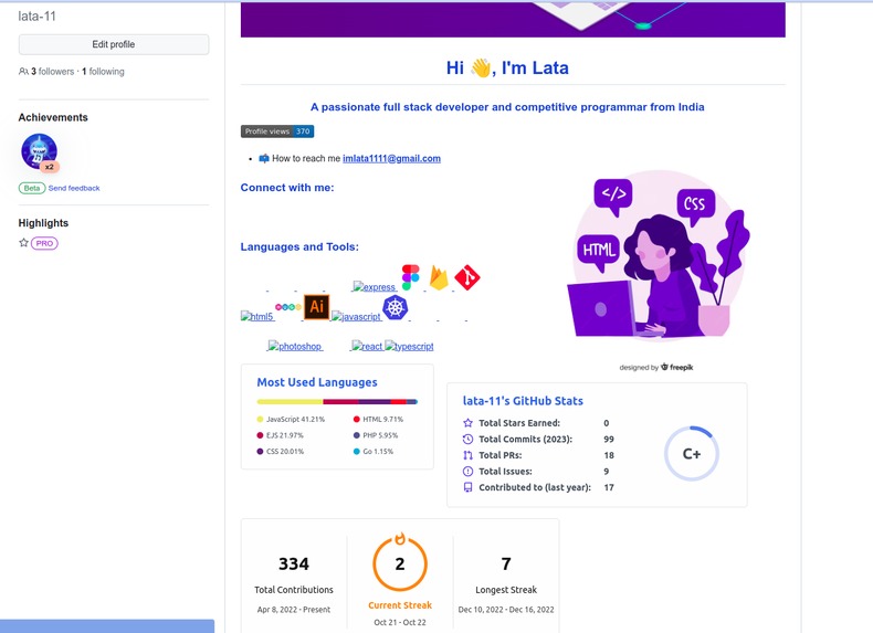 Profile README – screenshot 1