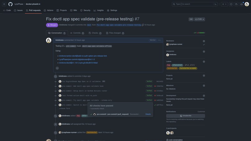 pre-commit-digitalocean – screenshot 1