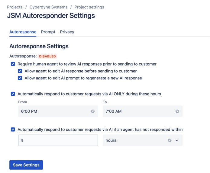 JSM Autoresponder for Jira Service Management – screenshot 3