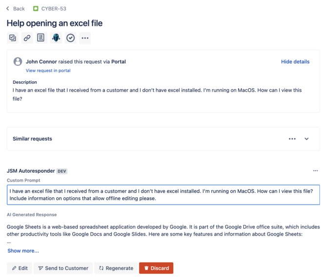 JSM Autoresponder for Jira Service Management – screenshot 4