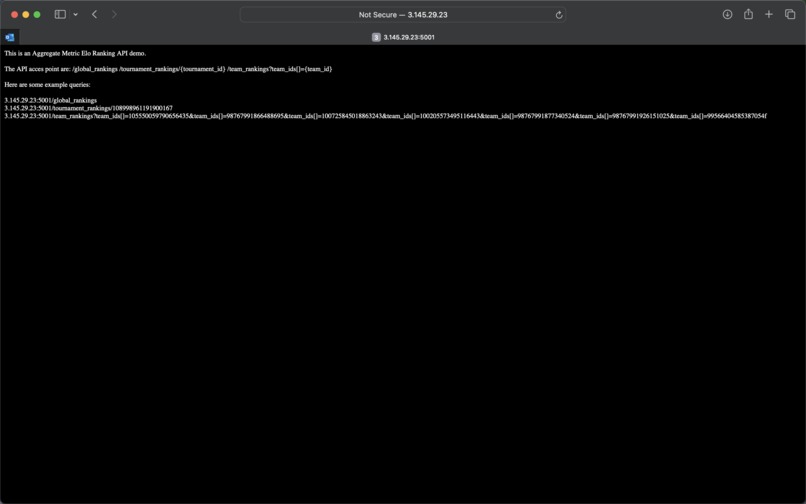 Aggregate Metric Elo Ranking – screenshot 3