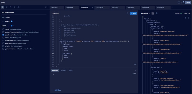 UniAPI – screenshot 1
