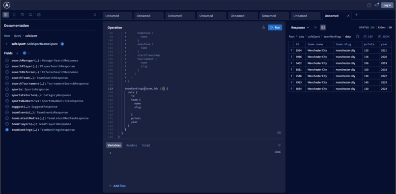 UniAPI – screenshot 2