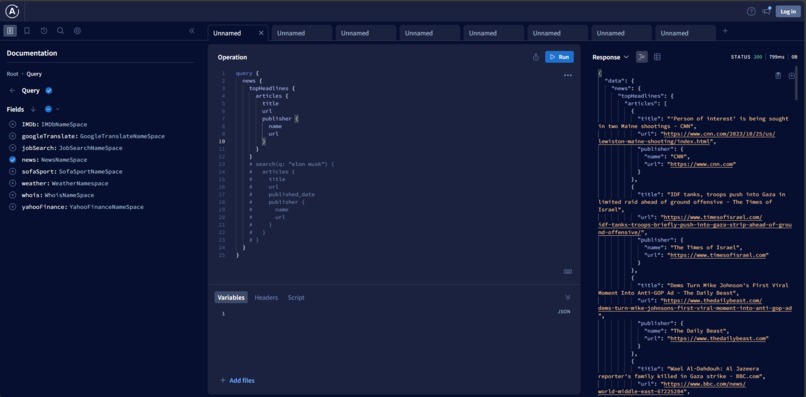 UniAPI – screenshot 4