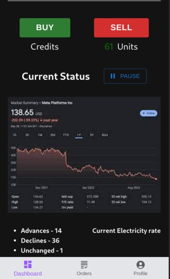 Virtual Electricity Transfer and Trading – screenshot 6