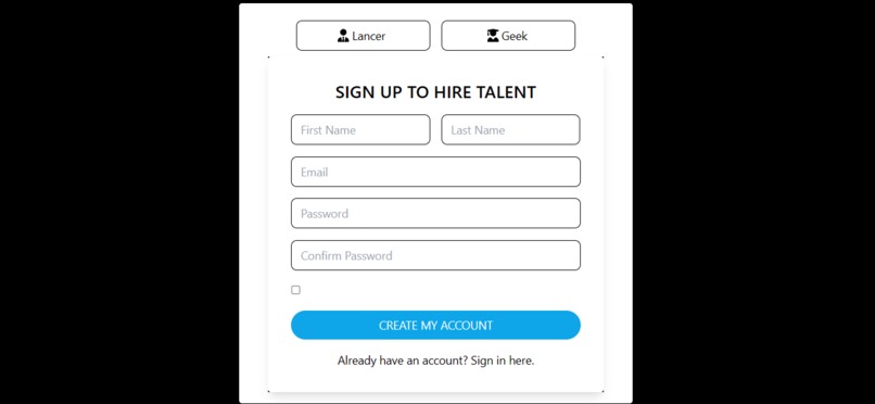 GeekLance – screenshot 1