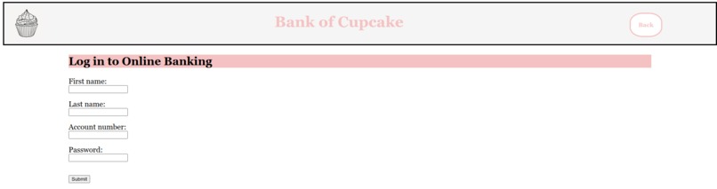 Banking Security application – screenshot 1