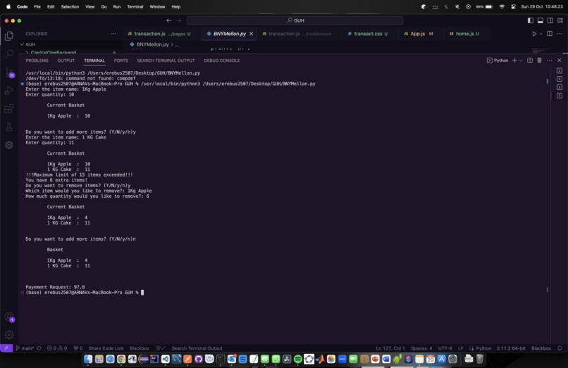 BNY Mellon Challange – screenshot 1