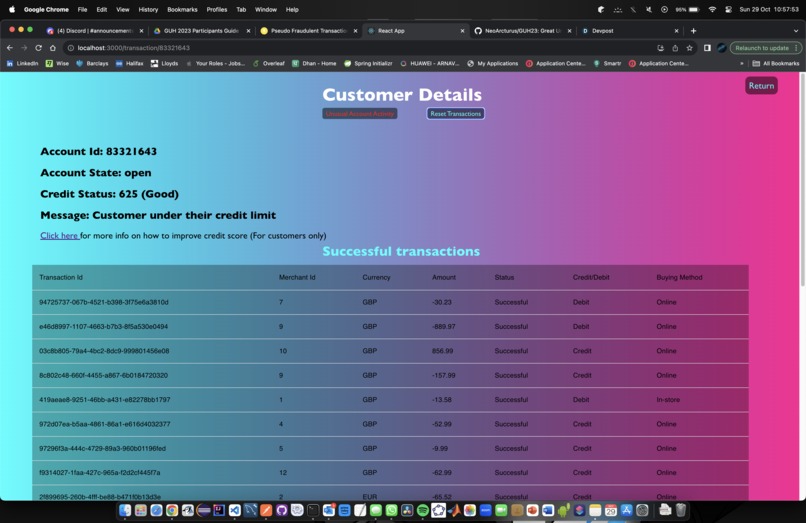CapitalOne Challange – screenshot 1